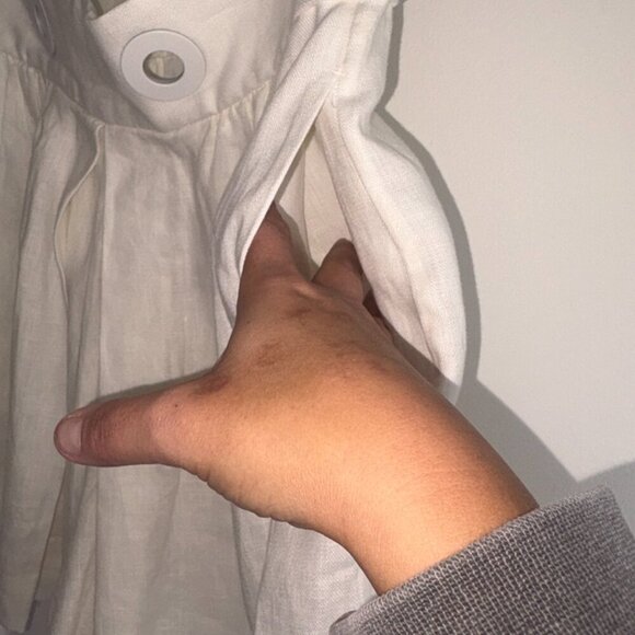 Womens Zimmermann Short Skort 100% Linen Ivory/White with Circle Button Detail 2 - Picture 12 of 12